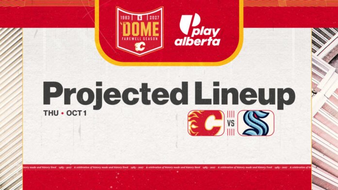 Projected Lineup - Flames vs. Kraken