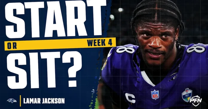 Lamar Jackson Fantasy Week 4 Start or Sit: Start Him Even With the Low Pass Volume